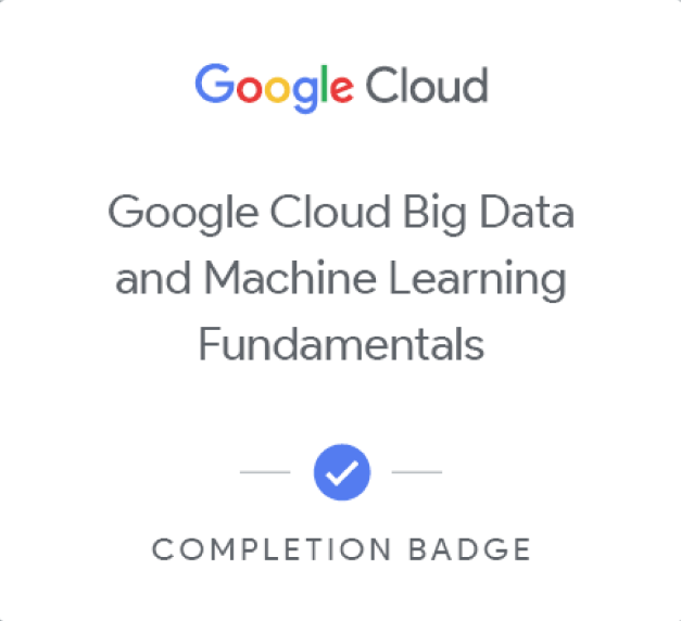 Google Cloud Big Data and Machine Learning Fundamentals